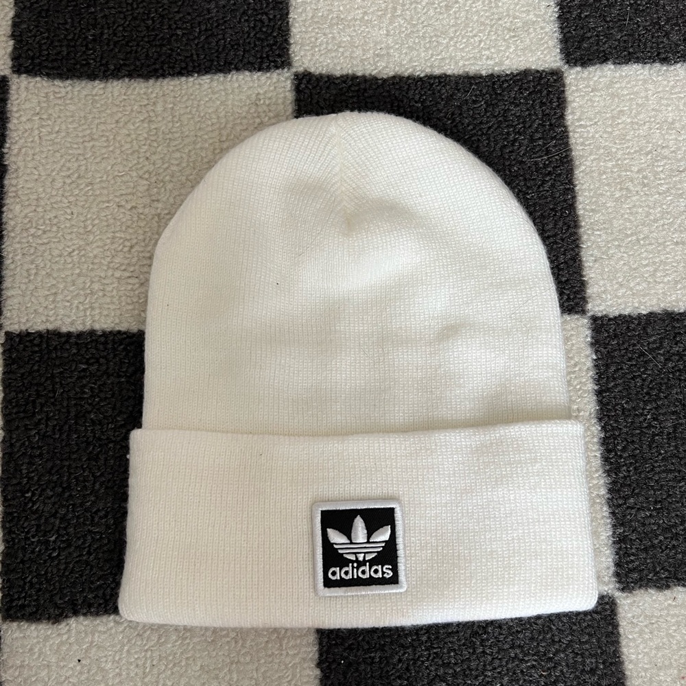 Adidas White Beanie